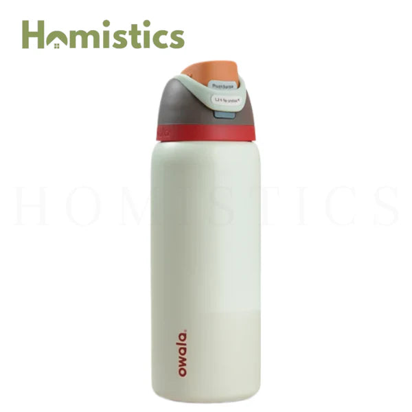 Owala FreeSip 32oz Ivory White water bottle front view Pakistan