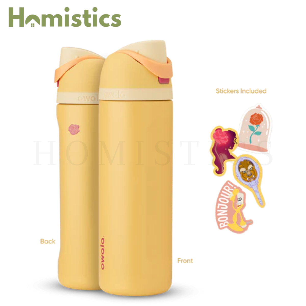 owala disney princess freesip bottle multiple view insulated design