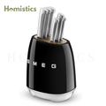 SMEG 7-piece knife block set black