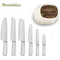 premium SMEG knife block cream color