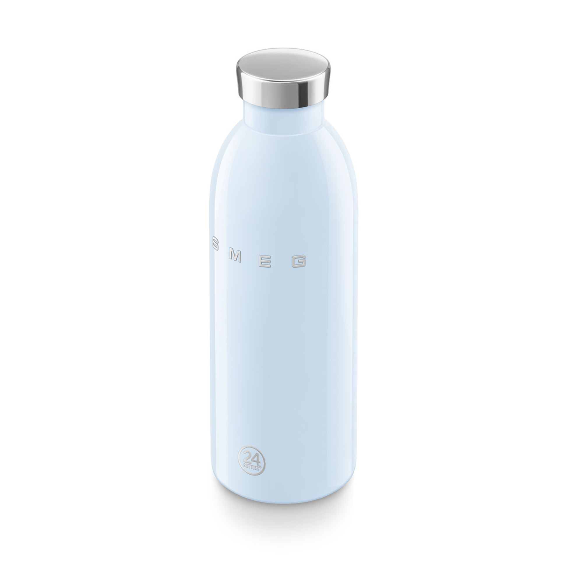 SMEG Clima Bottle Pastel Blue 500 ml side view leak-proof insulated bottle
