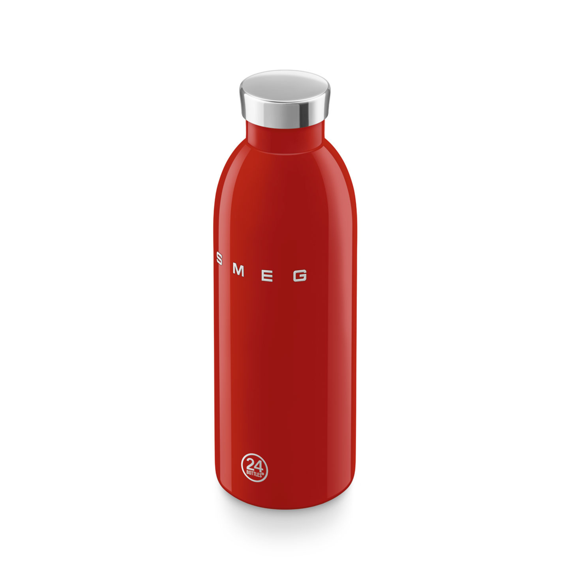 SMEG x 24Bottles Clima Red Bottle 500 ml back view embossed logo