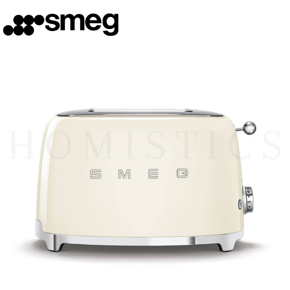 SMEG Retro 2 Slice Toaster Cream Color Premium Kitchen Appliance