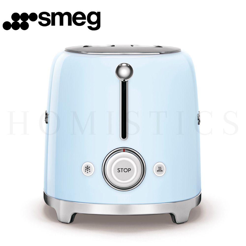 SMEG 2 Slice Toaster Pastel Blue Closeup – Premium Build and Stylish Finish