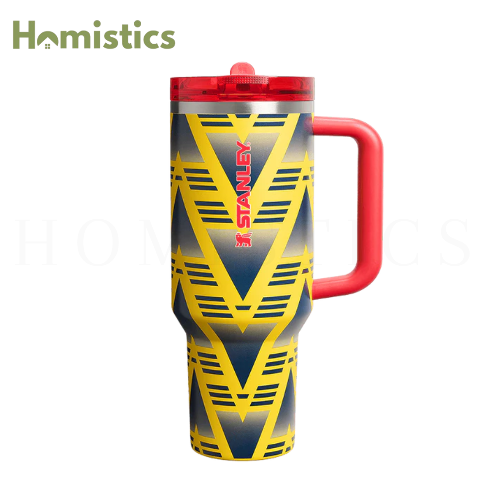 Stanley x Arsenal Quencher ProTour Tumbler 1.18L Bruised Banana front view